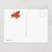 楽しいドゥードル花模様 | 写真 ホリデーカード シーズンポストカード (裏面)