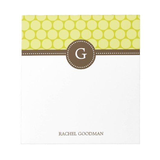 楽しいドットパーソナライズされたメモ帳 ノートパッド (正面)