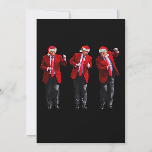 楽しいドナルドトランプダンシング大統領クリスマス シーズンカード (正面)