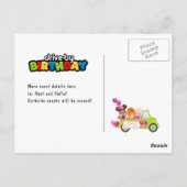 楽しいドライブバイ誕生日パーティー ポストカード (裏面)