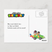 楽しいドライブバースデーパレードパーティー ポストカード (裏面)