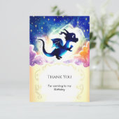楽しいドラゴンのお誕生日おめでとう サンキューカード (スタンド正面)