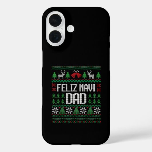 楽しいナビお父さん面白いダサいセーター クリスマス Case-Mate iPhoneケース (裏面)
