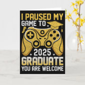 楽しいナード 私はゲームを一時停止して 2025 年に卒業します ゲーム カード (黄色い花)