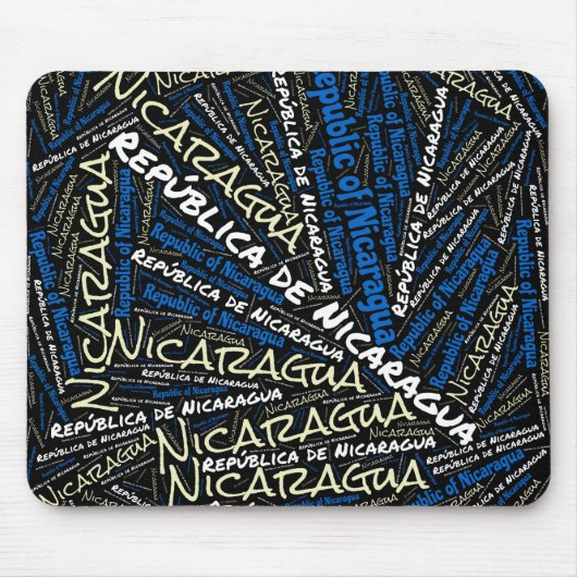 楽しいニカラグア国旗の色の愛国心 マウスパッド (正面)