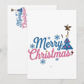 楽しいニュースカード：フラットホリデーカード シーズンカード (正面/裏面)