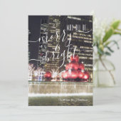 楽しいニューヨークシティのクリスマス写真 シーズンカード (スタンド正面)