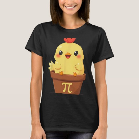楽しいニワトリ ポットパイの日 パイ 数学教師 愛好家 3 Tシャツ (正面)