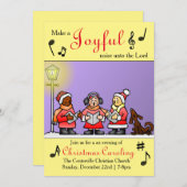 楽しいノイズを作る – カロリング招待状 招待状 (正面/裏面)