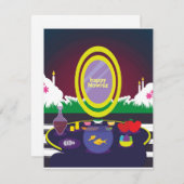 楽しいノウルーズ ペルシャ暦新年 ホリデーカード (正面/裏面)