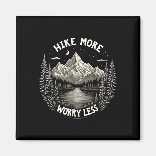 楽しいハイキング おもしろハイク キャンプ ユーモア 登山 マグネット (正面)