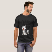楽しいハスキー犬愛好家は子供よりも大声で叫ぶ S Tシャツ (正面フル)