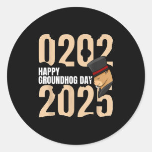 楽しいハッピーラクダの日2月2日2025休日 ラウンドシール