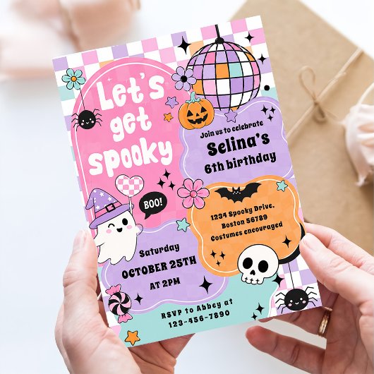 楽しいハロウィンお誕生日パーティー 招待状