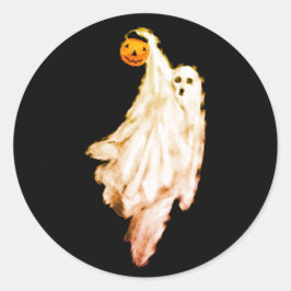 楽しいハロウィンのおばけのトリック・オア・トリート ラウンドシール