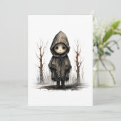 楽しいハロウィンのおばけデザイン 招待状 (スタンド正面)