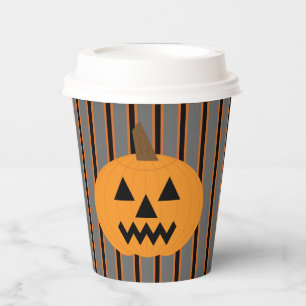 楽しいハロウィンのかぼちゃ 紙コップ