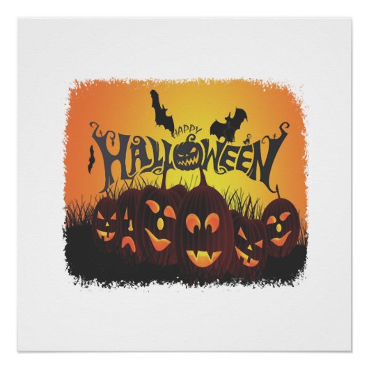 楽しいハロウィンのデザイン ポスター (正面)