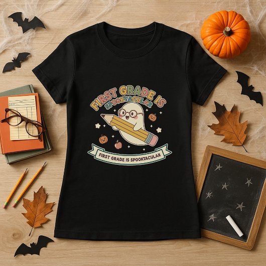 楽しいハロウィンの先生 小学1年生はすごい! Tシャツ