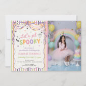 楽しいハロウィンの女の子の誕生日招待状 招待状 (正面)