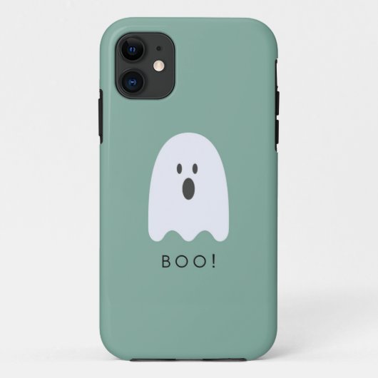 楽しいハロウィンの幽霊の「ブー」 Case-Mate iPhoneケース (裏面)