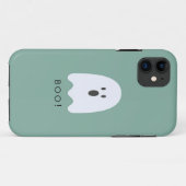 楽しいハロウィンの幽霊の「ブー」 Case-Mate iPhoneケース (裏面(横))