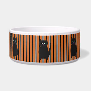 楽しいハロウィンの黒猫 ボウル