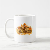 楽しいハロウィンステッカーのデザイン コーヒーマグカップ (左)