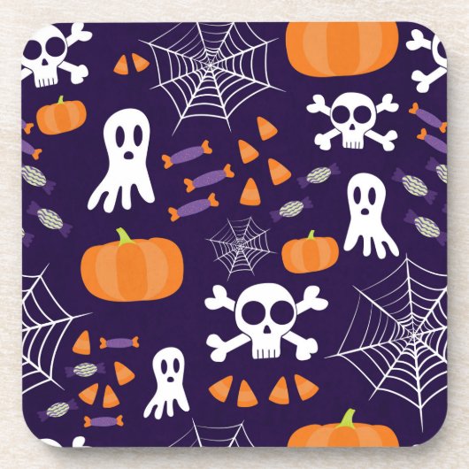楽しいハロウィンパターン コースター (正面)