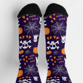 楽しいハロウィンパターン ソックス (上部)