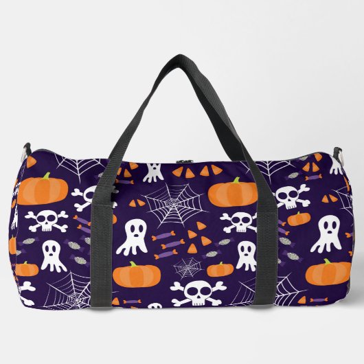 楽しいハロウィンパターン ダッフルバッグ (正面)