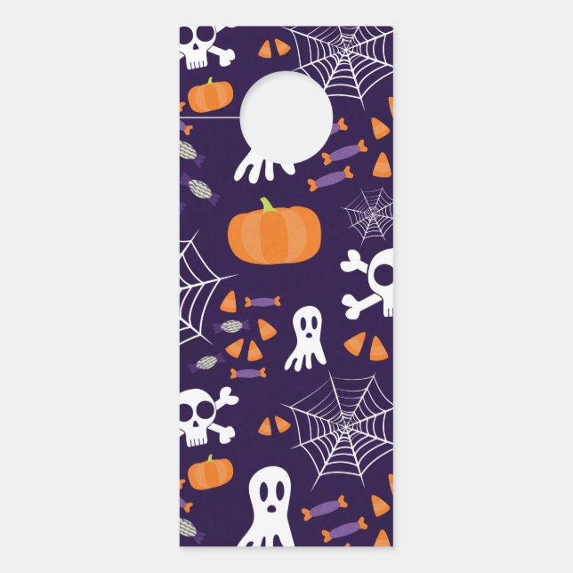 楽しいハロウィンパターン ドアノブサイン (正面)