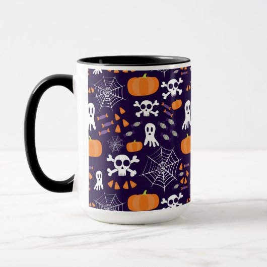 楽しいハロウィンパターン マグカップ (左)