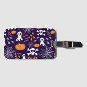 楽しいハロウィンパターン ラゲッジタグ (正面横)