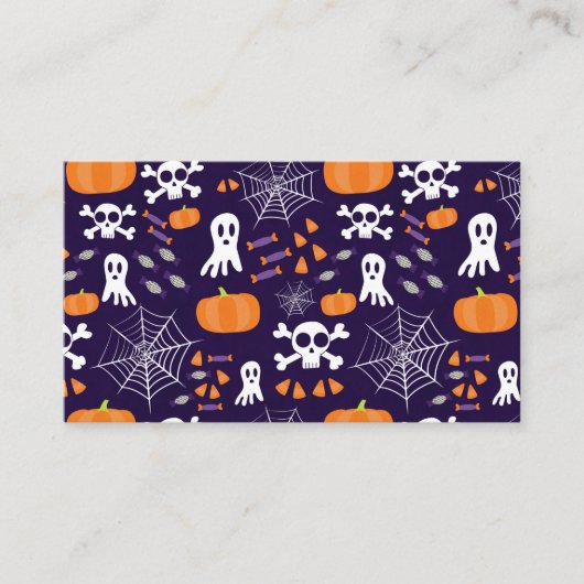 楽しいハロウィンパターン 名刺 (正面)