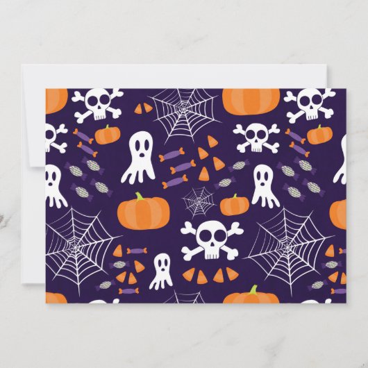 楽しいハロウィンパターン 招待状 (正面)