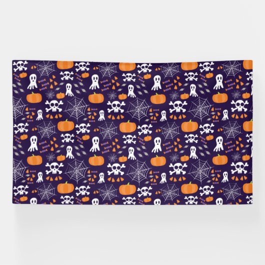 楽しいハロウィンパターン 横断幕 (横)