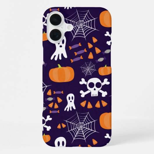 楽しいハロウィンパターン iPhoneケース (裏面)