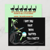 楽しいハロウィンパーティーの招待状 〜 簡単にカスタマイズできます！ 招待状 (正面/裏面)