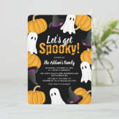 楽しいハロウィンパーティーの招待状「Let's Get Spooky!」 招待状 (スタンド正面)