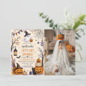 楽しいハロウィン誕生日パーティーキッズ 招待状 (スタンド正面)
