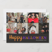 楽しいハロウィン12枚の写真 モダン カード (正面)