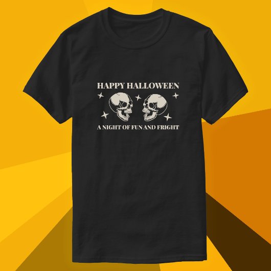 楽しいハロウィーンのドクロ Tシャツ