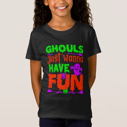 楽しいハロウィーンの化け物は楽しみたいだけ Tシャツ (正面)