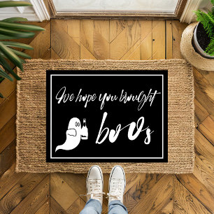 楽しいハロウィーンを持って来てほしい ドアマット