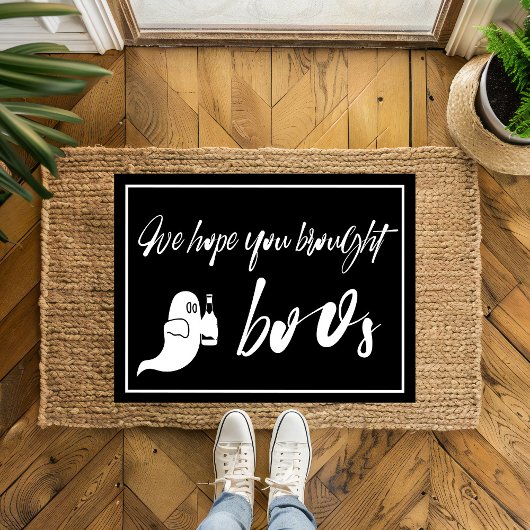 楽しいハロウィーンを持って来てほしい ドアマット