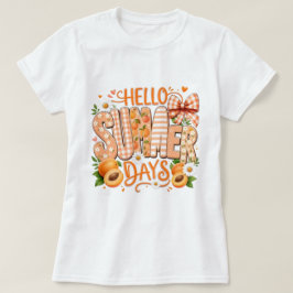楽しいハローサマーグラフィックTシャツ Tシャツ