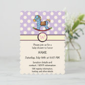 楽しいハートロッキング馬シャワー招待状 招待状 (スタンド正面)