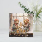 楽しいハート：クリスマスの暖かさ シーズンカード (スタンド正面)