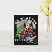 楽しいバイクに乗るクリスマス カード (黄色い花)